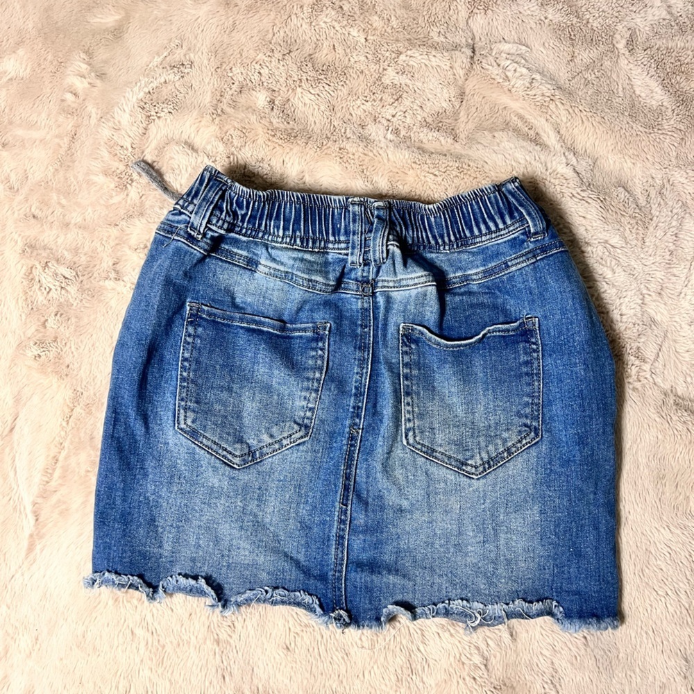 Blue Tie Front Mini Skirt for Casual Days - Picture 7 of 10